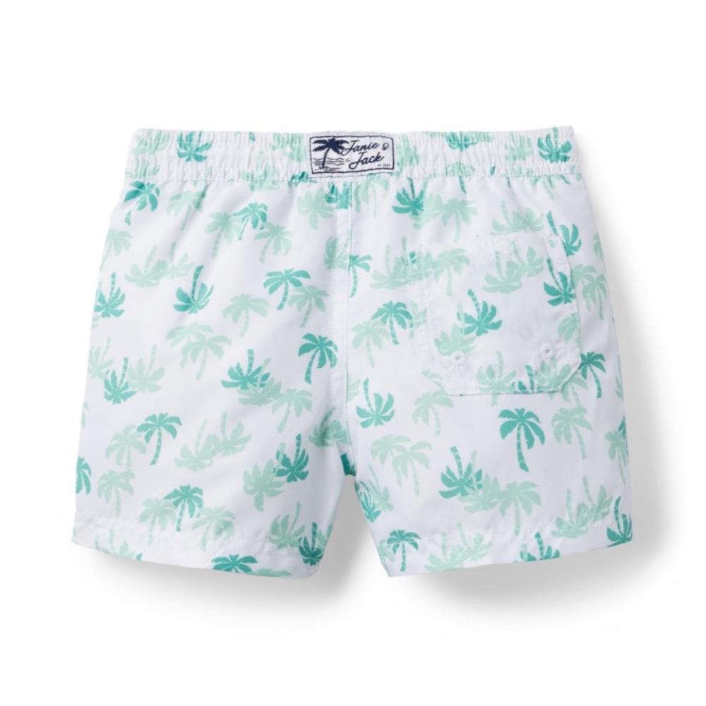 Janie & Jack PALM TREE RECYCLED SWIM TRUNK - Picture 2 of 5